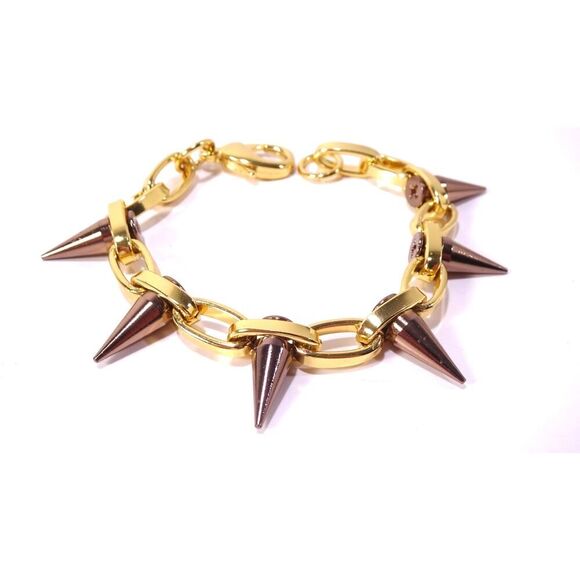Joomi Lim Women's Single Row Spike Bracelet Gold Rhodium NWOT 159 - Picture 1 of 8